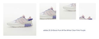 adidas ZX 2K Boost Pure W Ftw White/ Clear Pink/ Purple 1