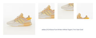 adidas ZX 2K Boost Pure W Worn White/ Organic Tint/ Solar Gold 1