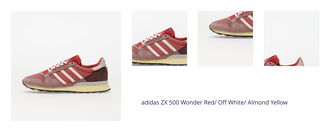 adidas ZX 500 Wonder Red/ Off White/ Almond Yellow 1