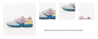 adidas ZX 5020 Crystal White/ Blitz Pink/ Silver Metalic 1