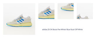 adidas ZX 5K Boost Ftw White/ Blue Rust/ Off White 1