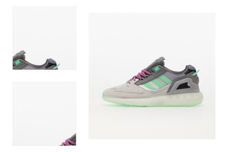 adidas ZX 5K BOOST Grey Three/ Beam Grey/ Semi Purple Lime 4