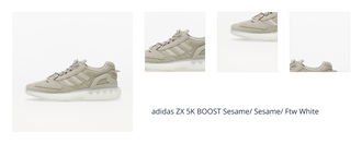 adidas ZX 5K BOOST Sesame/ Sesame/ Ftw White 1