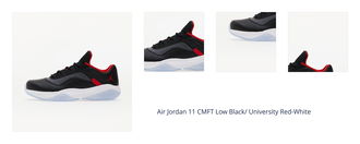 Air Jordan 11 CMFT Low Black/ University Red-White 1