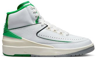 Air Jordan 2 Retro "Lucky Green" (GS) - Detské - Tenisky Jordan - Biele - DQ8562-103 - Veľkosť: 36.5 2