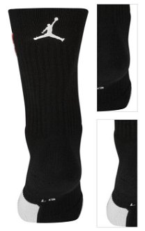 air jordan nba u crew socks - Unisex - Ponožky Nike - Čierne - SX7589-010 - Veľkosť: L 3
