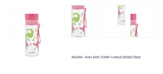 Aladdin  Aveo Kids 350ml ružová Detská fľaša 1
