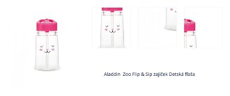 Aladdin  Zoo Flip & Sip zajíček Detská fľaša 1