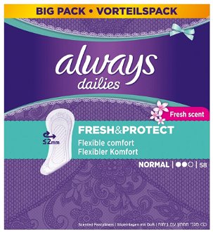 ALWAYS Fresh&Protect Normal Fresh Intímne vložky 58 ks 2