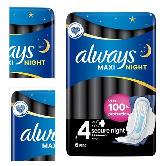 ALWAYS Maxi Secure Night Hygienické vložky s krídelkami 6 ks 4