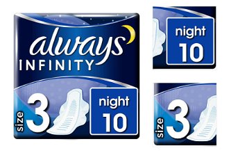 ALWAYS Night Hygienické vložky s krídelkami 10 ks 3