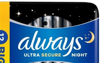 ALWAYS Ultra Secure Night Hygienické vložky s krídelkami 12 ks 7