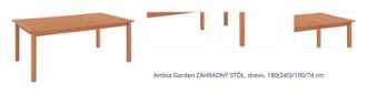 Ambia Garden ZÁHRADNÝ STÔL, drevo, 180(240)/100/74 cm 1