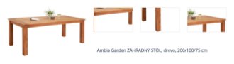 Ambia Garden ZÁHRADNÝ STÔL, drevo, 200/100/75 cm 1