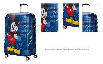 American Tourister Cestovní kufr Wavebreaker Disney Spinner 96 l - matná modrá 1