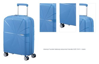 American Tourister Kabinový cestovní kufr StarVibe S EXP 37/41 l - modrá 1