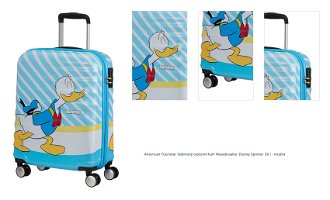 American Tourister Kabinový cestovní kufr Wavebreaker Disney Spinner 36 l - modrá 1