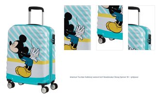 American Tourister Kabinový cestovní kufr Wavebreaker Disney Spinner 36 l - tyrkysová 1