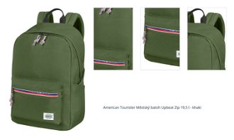 American Tourister Městský batoh Upbeat Zip 19,5 l - khaki 1