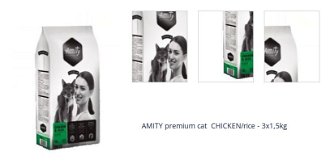 AMITY premium cat  CHICKEN/rice - 3x1,5kg 1