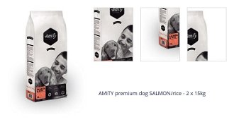 AMITY premium dog SALMON/rice - 2 x 15kg 1