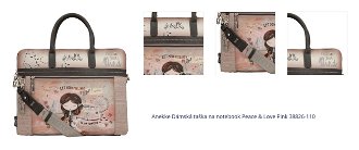 Anekke Dámská taška na notebook Peace & Love Pink 38826-110 1