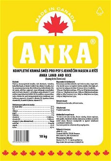 ANKA Lamb and Rice - 10kg 2