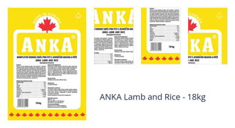ANKA Lamb and Rice - 18kg 1