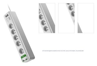 APC Essential SurgeArrest prepäťová ochrana 5 zás. 230V, 2 porty na USB nabíjanie, ,,8m prívodný kábel 1