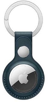 Kožené puzdro na kľúče pre Apple AirTag, baltická modrá