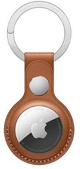 Kožené puzdro na kľúče pre Apple AirTag, sedlová hnedá 2