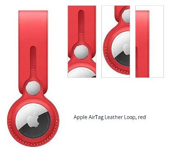 Apple AirTag Leather Loop, red 1