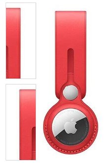 Apple AirTag Leather Loop, red 4