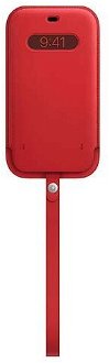 Kožený návlek pre Apple iPhone 12 Pro Max s MagSafe, (PRODUCT) červená