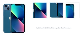 Apple iPhone 13, 128GB, modrá, Trieda A - použité, záruka 12 mesiacov 1