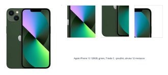 Apple iPhone 13, 128GB, zelená, Trieda C - použité, záruka 12 mesiacov 1