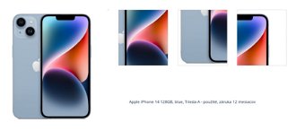 Apple iPhone 14, 128GB, modrá, Trieda A - použité, záruka 12 mesiacov 1