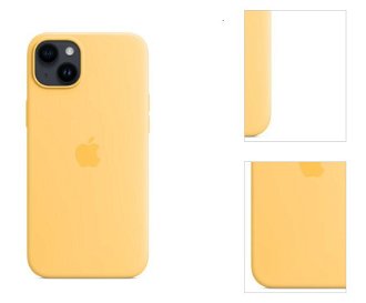 Silikónový zadný kryt pre Apple iPhone 14 Plus s MagSafe, slnečne žltá 3