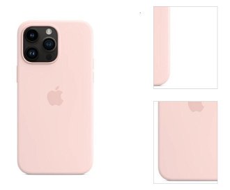 Apple iPhone 14 Pro Max Silicone Case with MagSafe, chalk pink 3