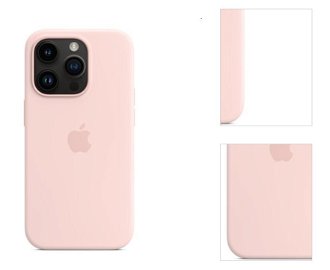 Silikónový zadný kryt pre Apple iPhone 14 Pro s MagSafe, kriedovo-ružová 3