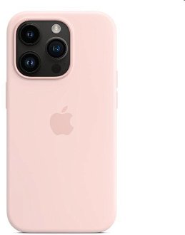 Silikónový zadný kryt pre Apple iPhone 14 Pro s MagSafe, kriedovo-ružová 2
