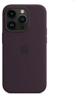 Silikónový zadný kryt pre Apple iPhone 14 Pro s MagSafe, bazovo fialová