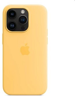 Silikónový zadný kryt pre Apple iPhone 14 Pro s MagSafe, slnečne žltá