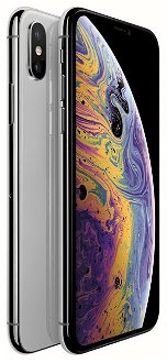 Apple iPhone XS, 64GB, strieborná, Trieda A - použité s DPH, záruka 12 mesiacov