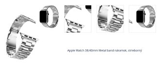 Apple Watch 38/40mm Metal band náramok, strieborný 1