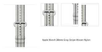 Apple Watch 38mm Gray Stripe Woven Nylon 1