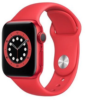 Apple Watch Series 6 GPS, 40mm PRODUCT(RED) Aluminium Case with PRODUCT(RED), Trieda B - použité, záruka 12 mesiacov