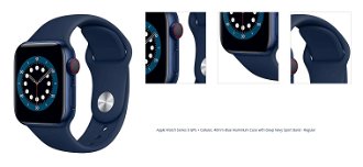 Apple Watch Series 6 GPS + Cellular, 40mm modrá , hliníkové puzdro so športovým remienkom ľadová modrá - štandardná veľkosť 1