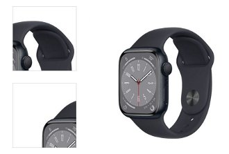 Apple Watch Series 8 GPS 41mm polnočná , hliníkové puzdro so športovým remienkom polnočná 4