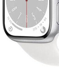 Apple Watch Series 8 GPS 41mm strieborná , hliníkové puzdro so športovým remienkom biela 8